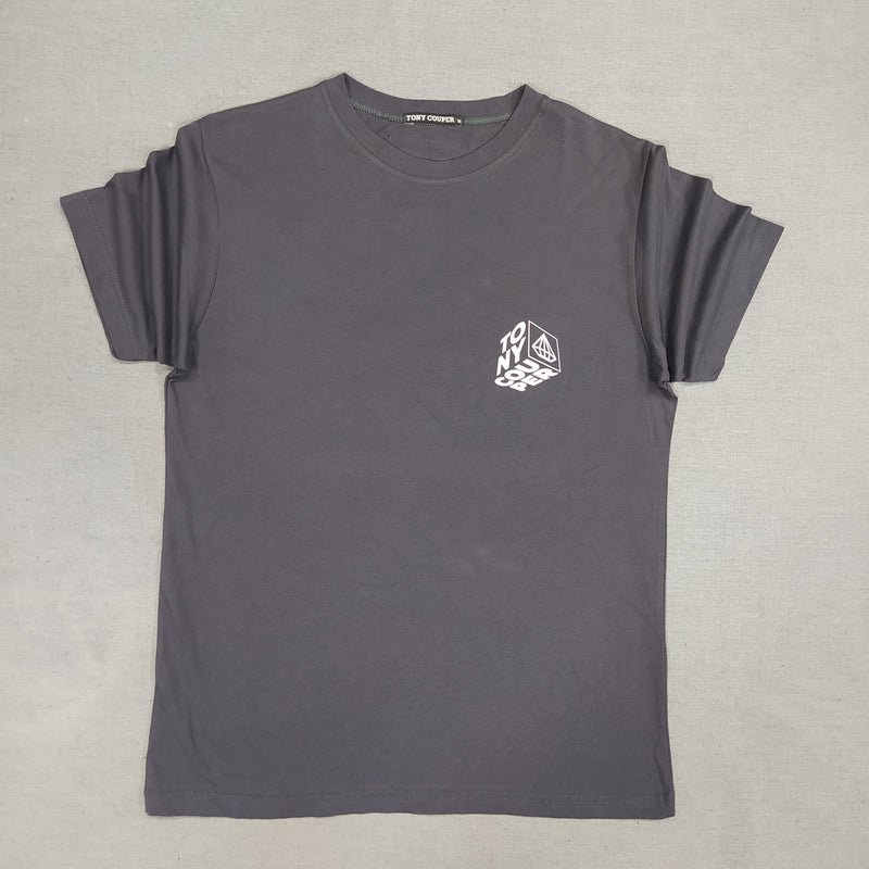 Tony couper - TT22/46 - cube logo tee - dark grey