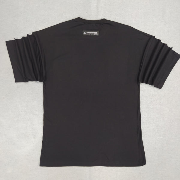 Tony couper - TT22/47 - outsized circle logo tee - black