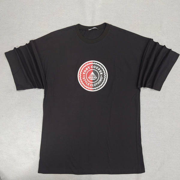 Tony couper - TT22/47 - outsized circle logo tee - black