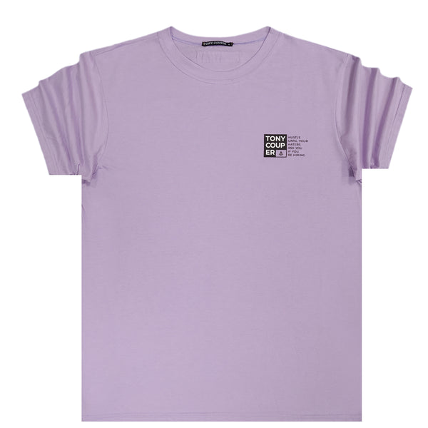 Tony couper - TT22/77 - hustle logo tee - purple