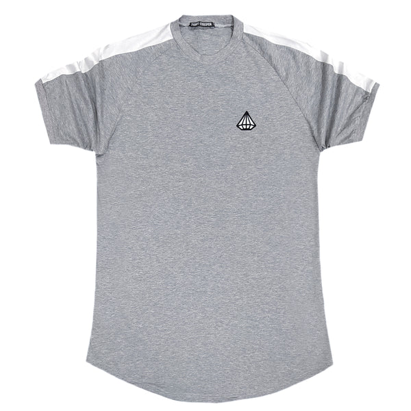 Tony couper - TT22/114 - oversized white taped tee - grey