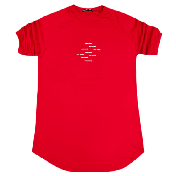 Tony couper - TT22/150 - mini center logos tee - red