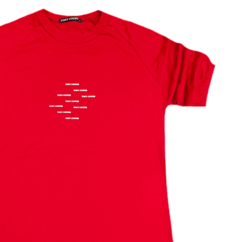 Tony couper - TT22/150 - mini center logos tee - red