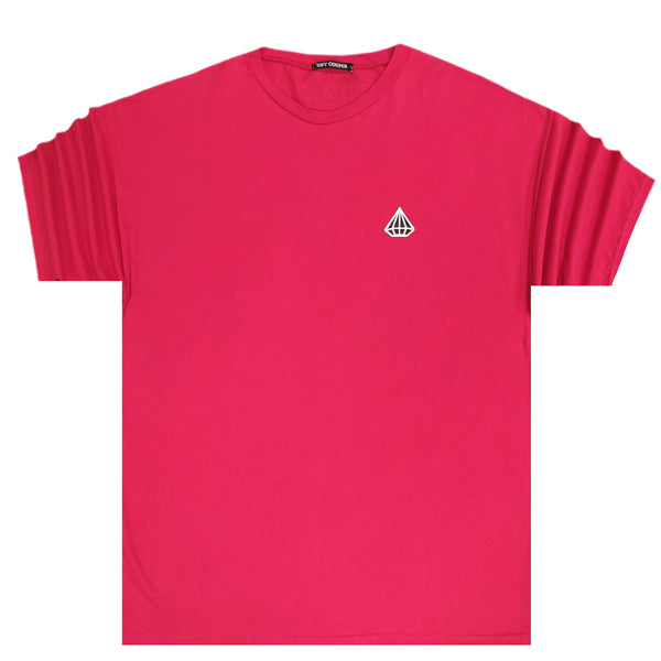 Tony couper - TT22/165 - oversized big circle logo tee - red