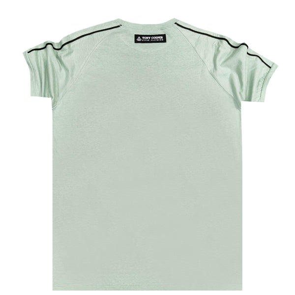 Tony couper - TT22/25 - grey blue lines tee - peanut