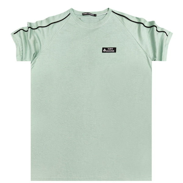 Tony couper - TT22/25 - grey blue lines tee - peanut