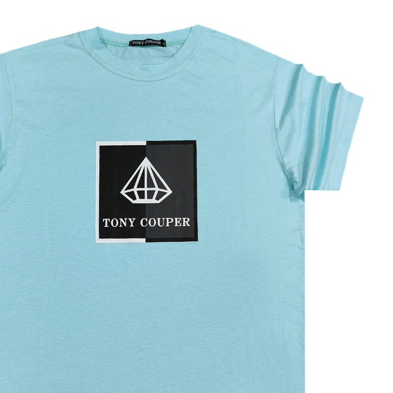 Tony couper - TT22/61 - sq logo tee - teal