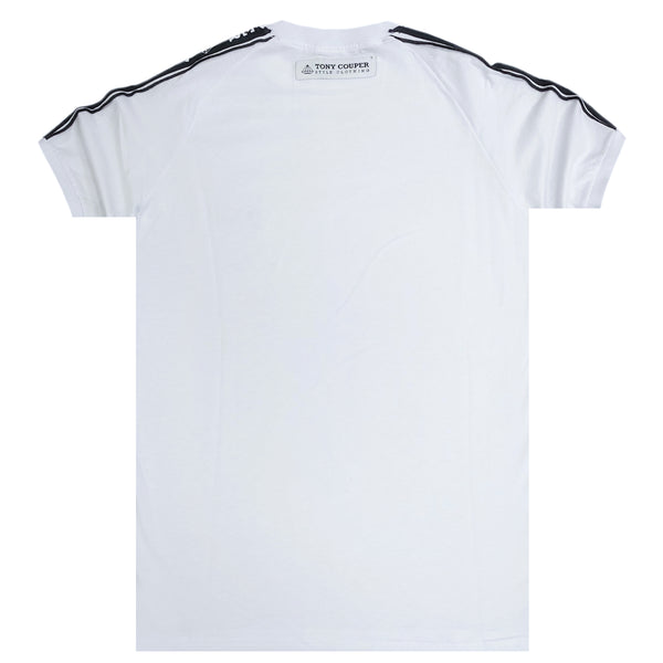 Tony couper - TT23/30 - black gross oversized tee - white