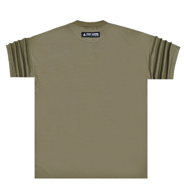 Tony couper - TT22/101 -  extra  oversized classic tee - khaki