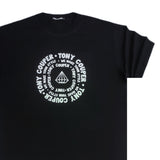 Tony couper  - TT23/14 - circle logo oversized tee - black