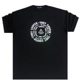 Tony couper  - TT23/14 - circle logo oversized tee - black