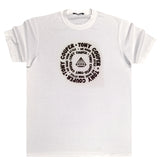 Tony couper  - TT23/14 - circle logo oversized tee - white