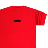 Tony couper  - TT23/151 - black patch extra oversized tee - red