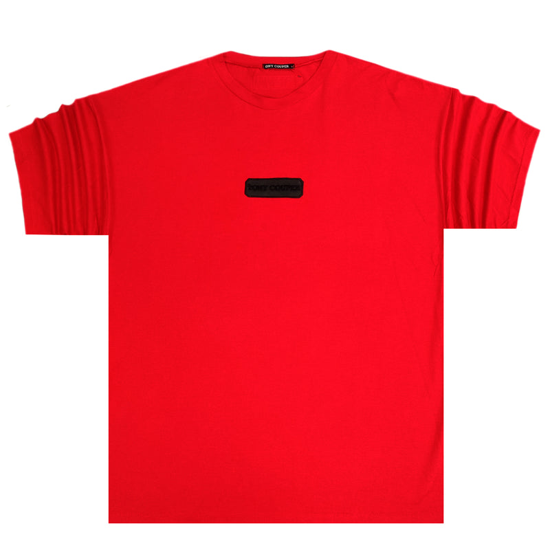 Tony couper  - TT23/151 - black patch extra oversized tee - red