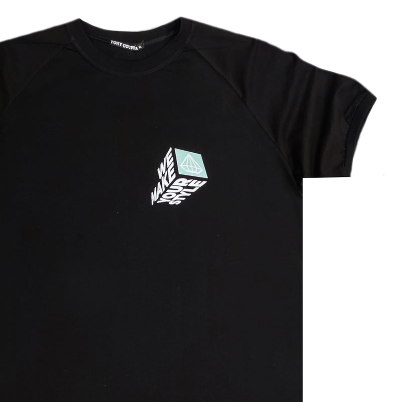 Tony couper  - TT23/152 - color cube oversized tee - black