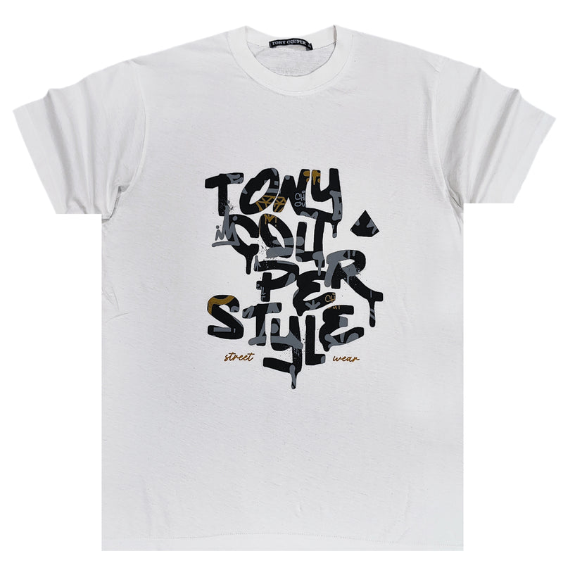 Tony couper  - TT23/19 -  graffiti tee - white