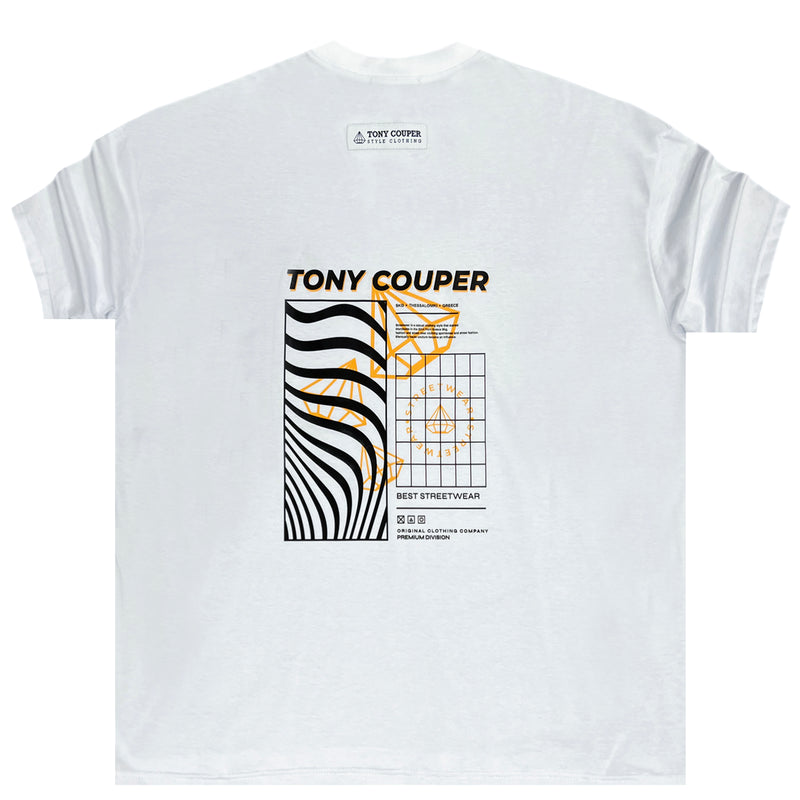 Tony couper  - TT23/21 - patterns logo oversized tee - white
