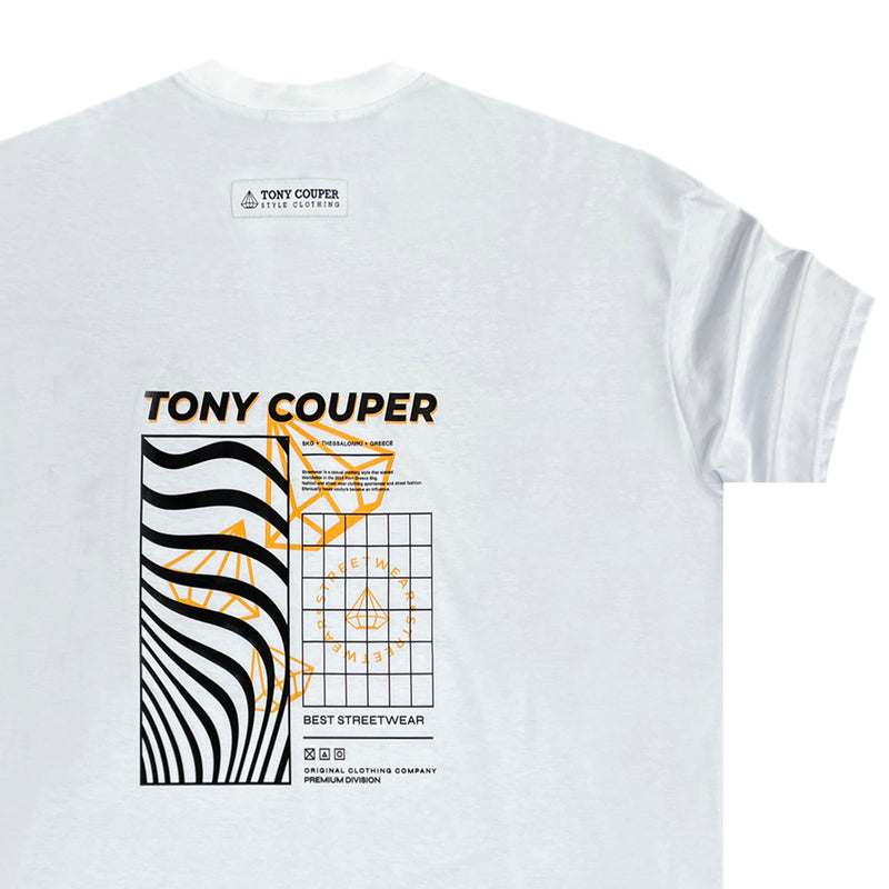 Tony couper  - TT23/21 - patterns logo oversized tee - white