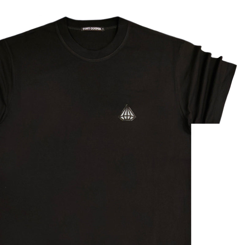Ανδρική κοντομάνικη μπλούζα Tony couper - T24/46 - diamond tee μαύρο