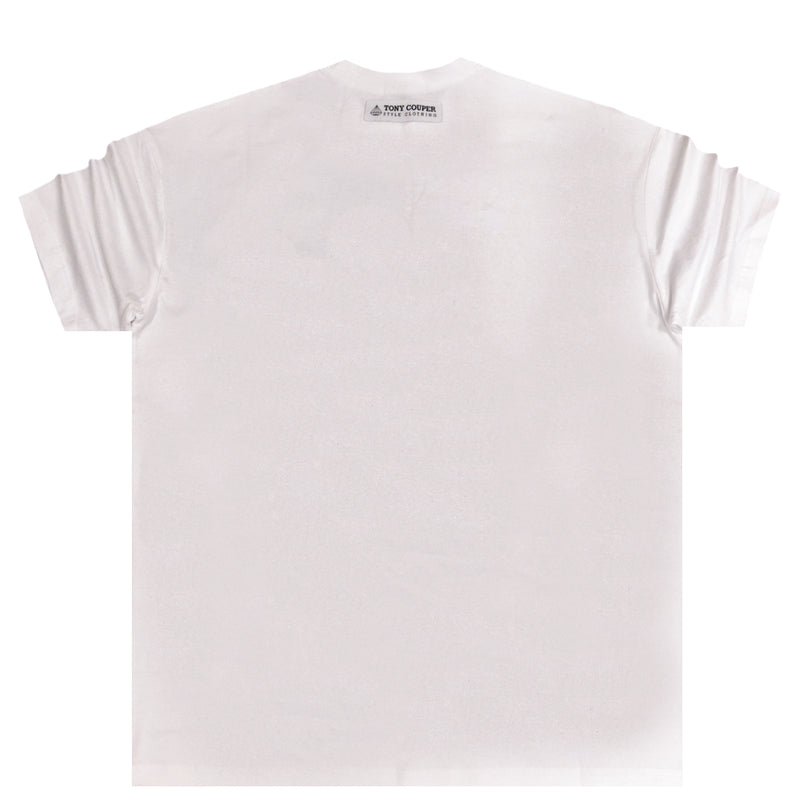 Tony couper  - TT23/14 - circle logo oversized tee - white