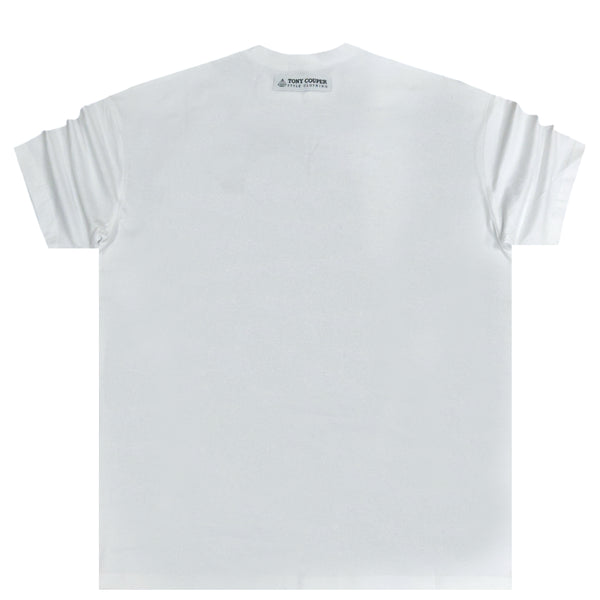 Κοντομάνικη μπλούζα Tony couper - T24/37 - cool teddy logo λευκό