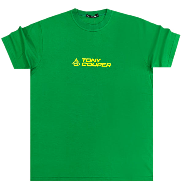 Tony couper - TT23/62 - yellow logo oversized tee - green