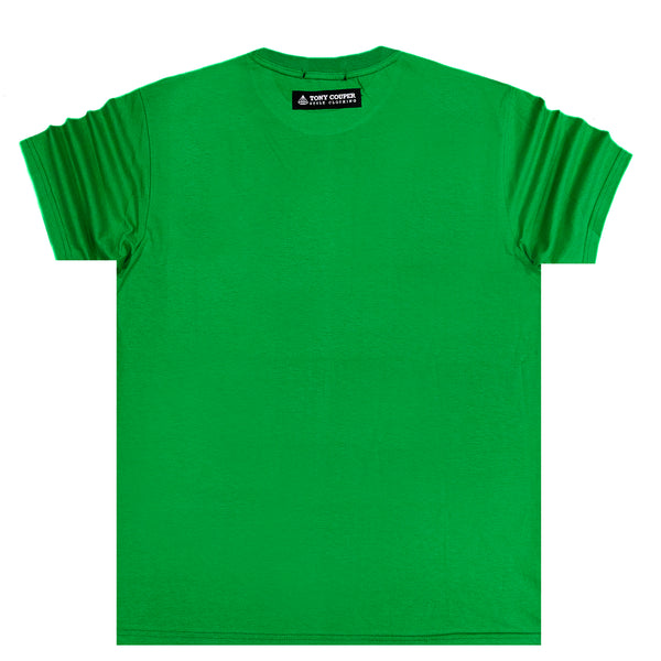 Tony couper - TT23/62 - yellow logo oversized tee - green