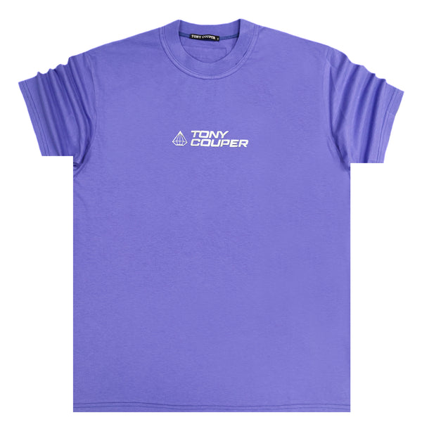 Tony couper - TT23/62 - silver logo oversized tee - purple