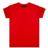 Tony couper  - TT23/62 - silver oversized tee - red