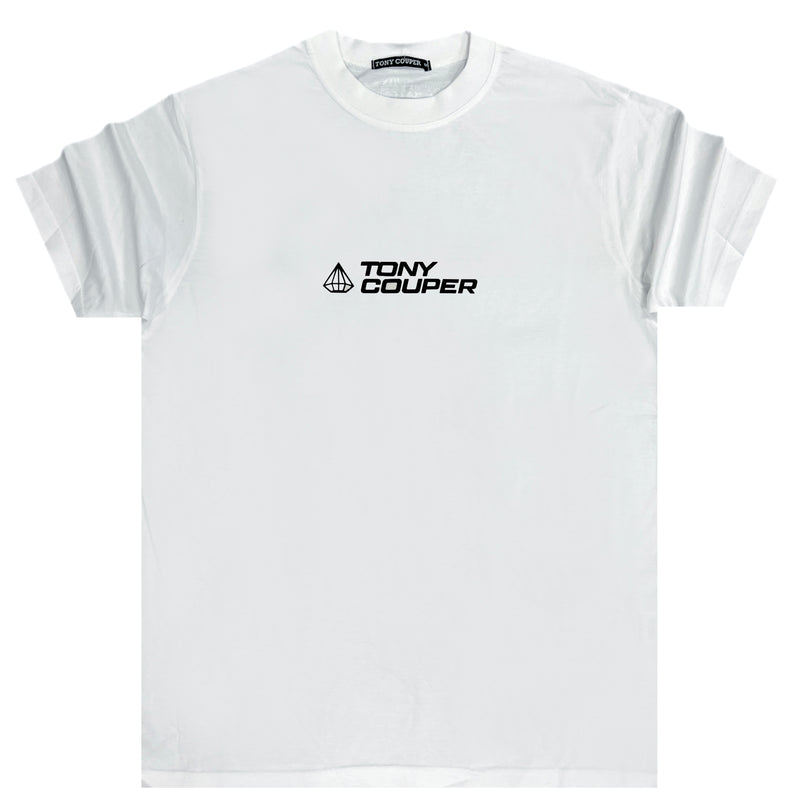 Tony couper - TT23/62 - black logo oversized tee - white