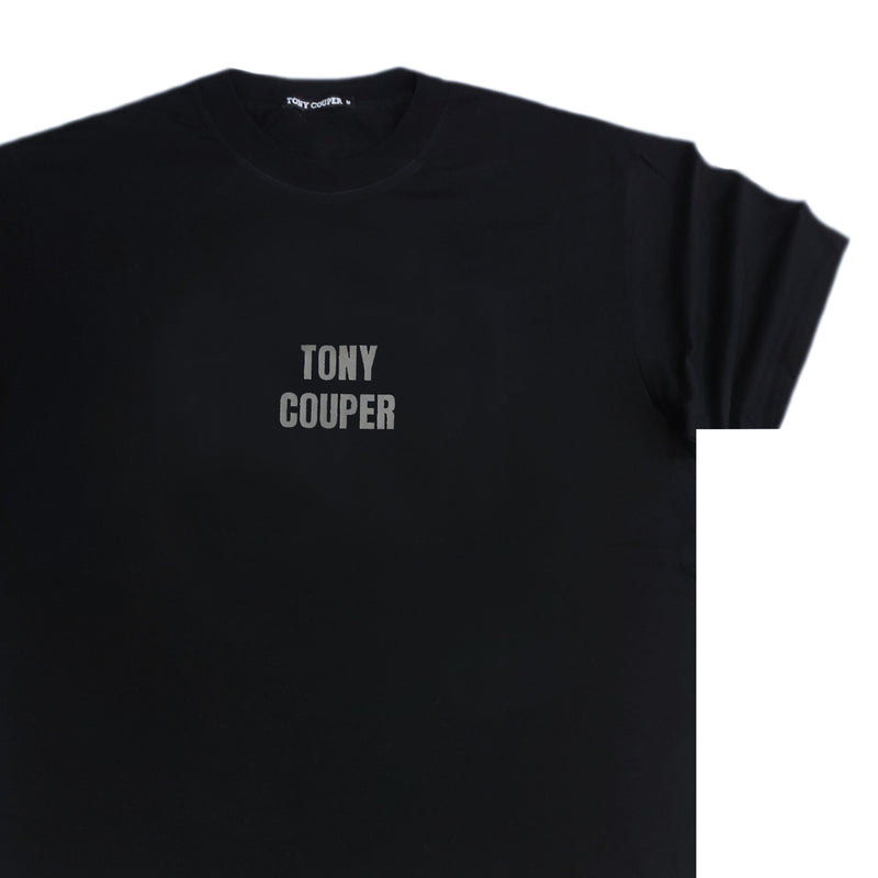 Tony couper  - TT23/66 - black logo oversized tee - black