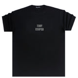 Tony couper  - TT23/66 - black logo oversized tee - black