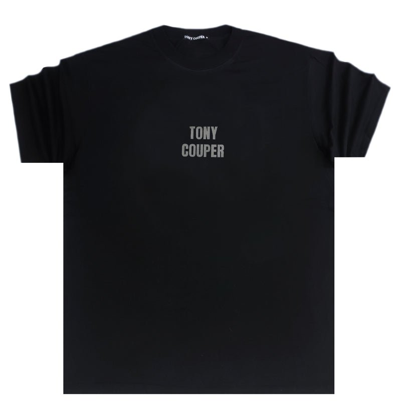 Tony couper  - TT23/66 - black logo oversized tee - black