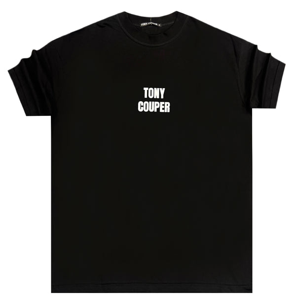 Tony couper - TT23/66 - white logo oversized tee - black