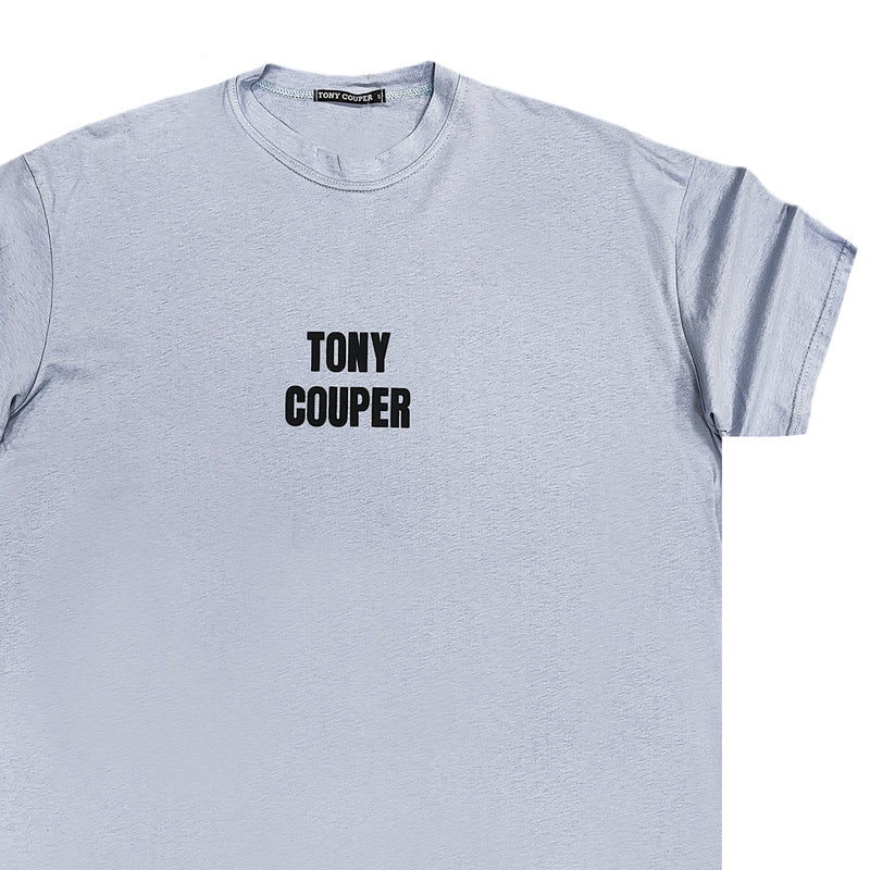 Tony couper - TT23/66 - black logo oversized tee - ciel