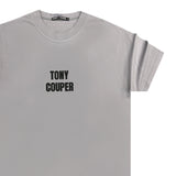 Tony couper - TT23/66 - black logo oversized tee - grey