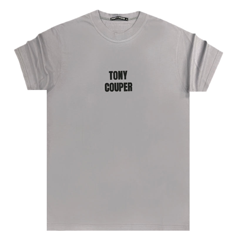 Tony couper - TT23/66 - black logo oversized tee - grey