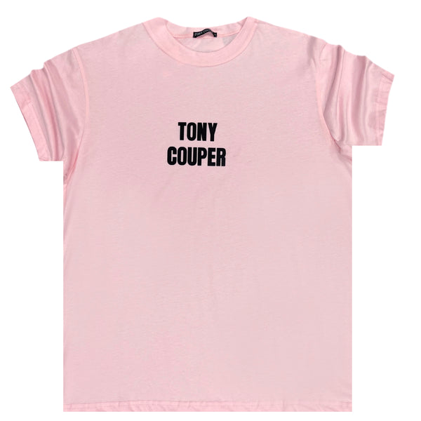 Tony couper - TT23/66 - black logo oversized tee - pink