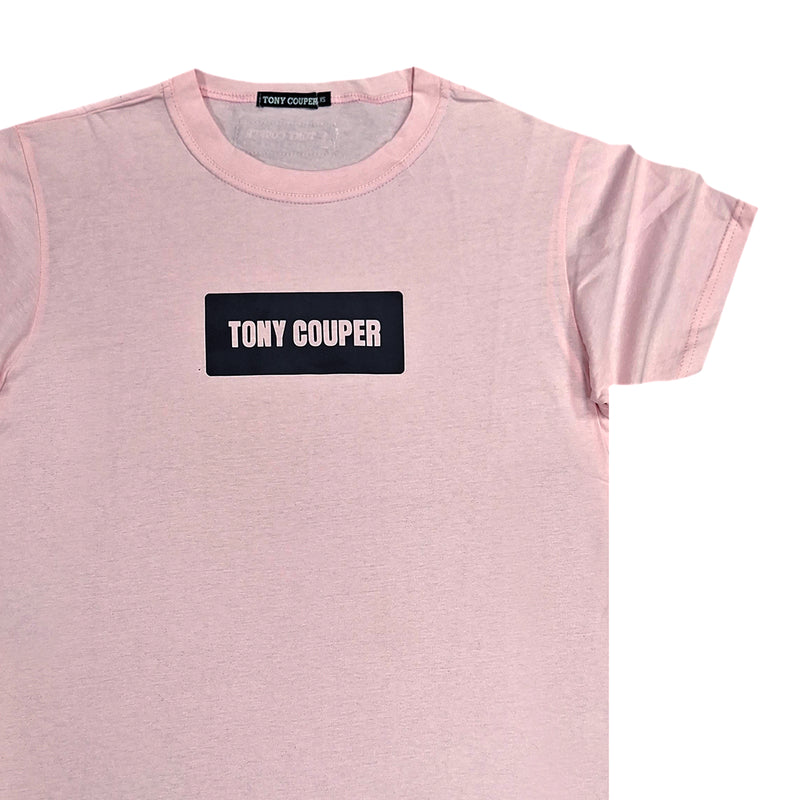Tony couper  - TT23/67 - black logo oversized tee - pink