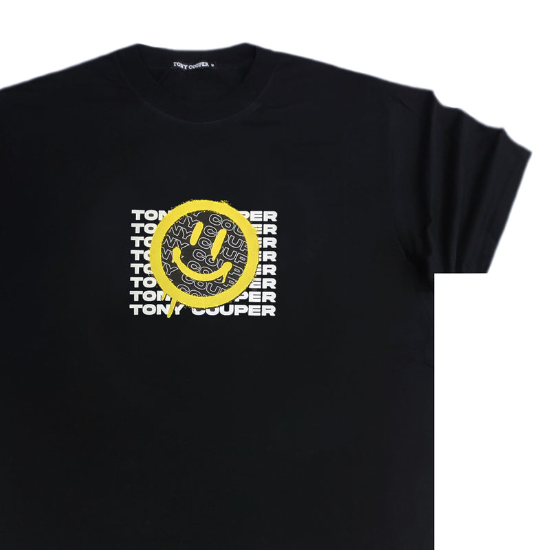 Tony couper  - TT23/7 - smile oversized tee - black