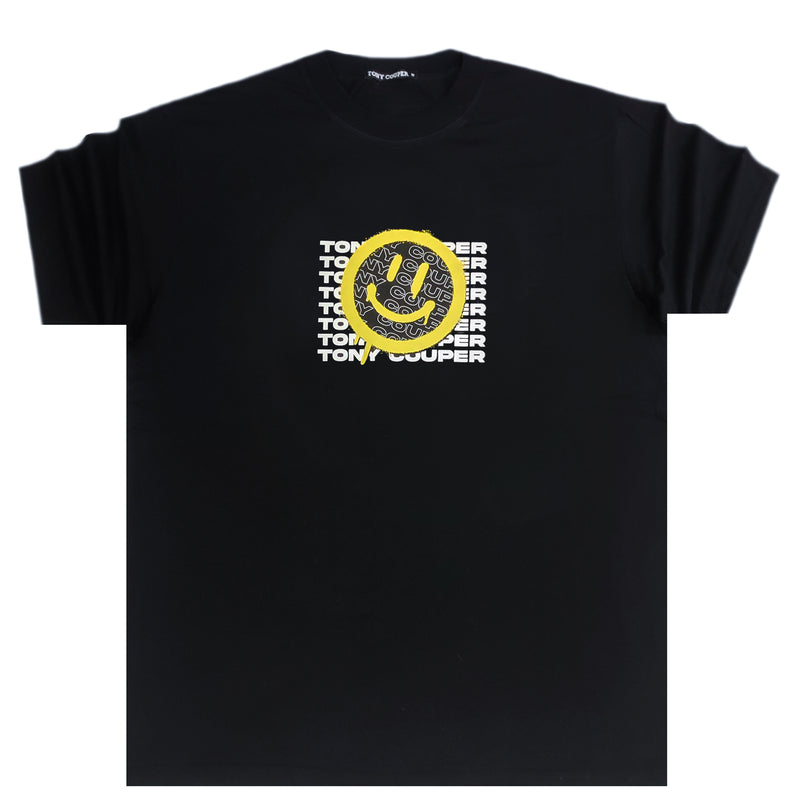 Tony couper  - TT23/7 - smile oversized tee - black