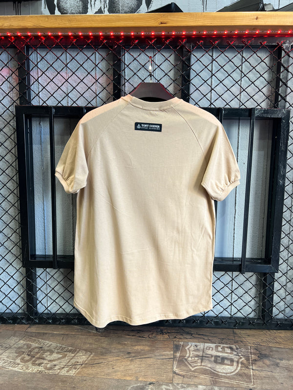 Ανδρική κοντομάνικη μπλούζα Tony couper - T24/1 - beige reg tee μπεζ