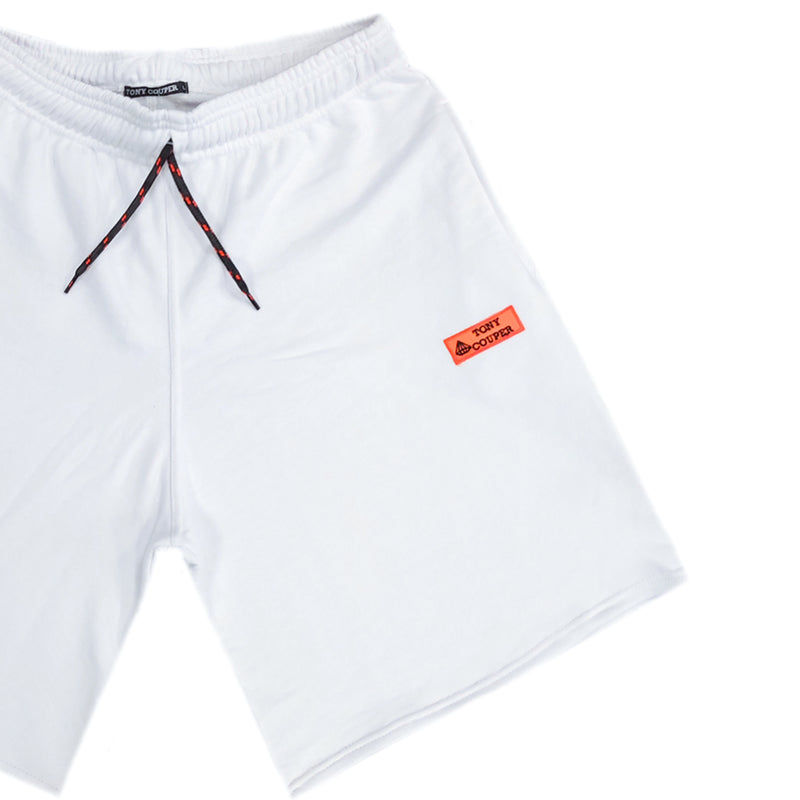 Tony couper - V22/1 - neon patch shorts - white