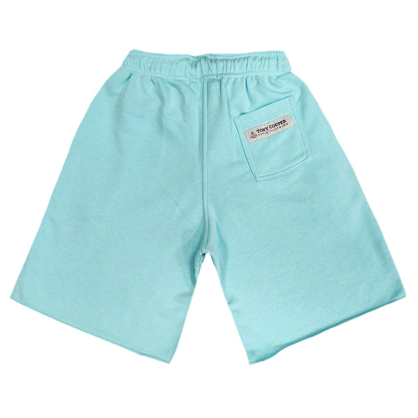 Tony Couper - V22/62 - cube patch shorts - ciel