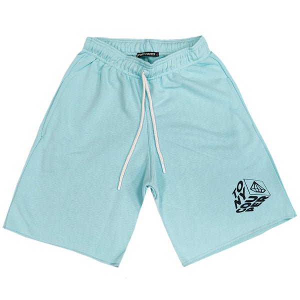 Tony Couper - V22/62 - cube patch shorts - ciel