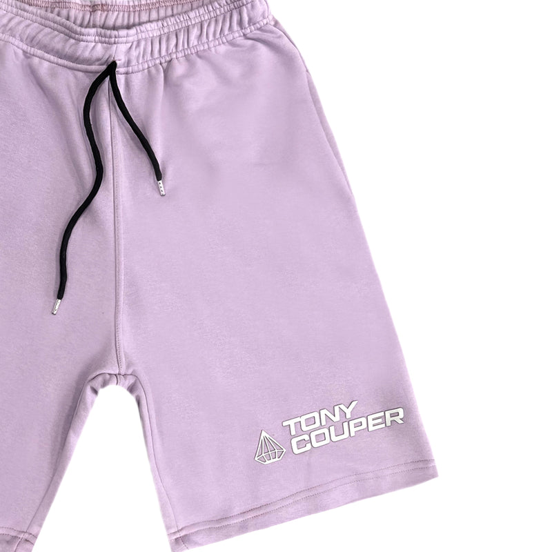 Tony couper - V23/1 -  silver logo shorts - purple