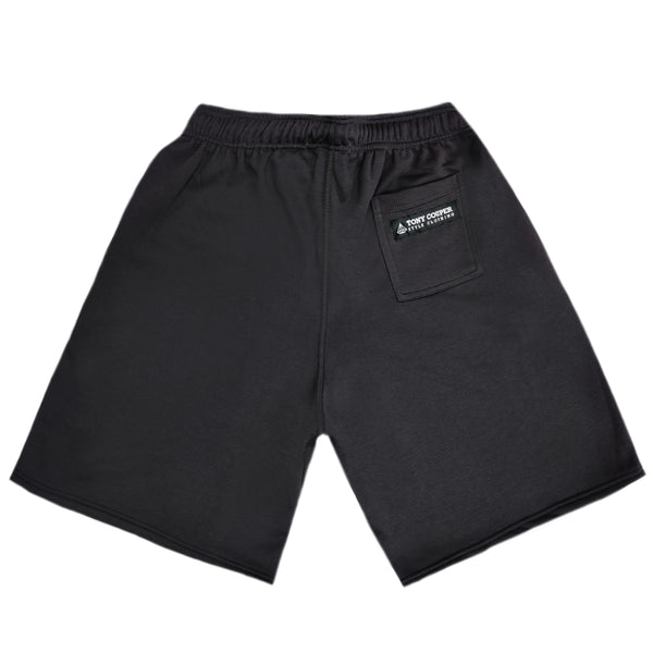 Tony couper - V23/68 - neon logo shorts - charcoal