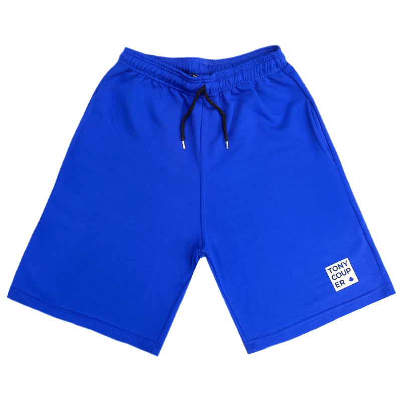 Tony couper - V23/17 - silver logo shorts - blue