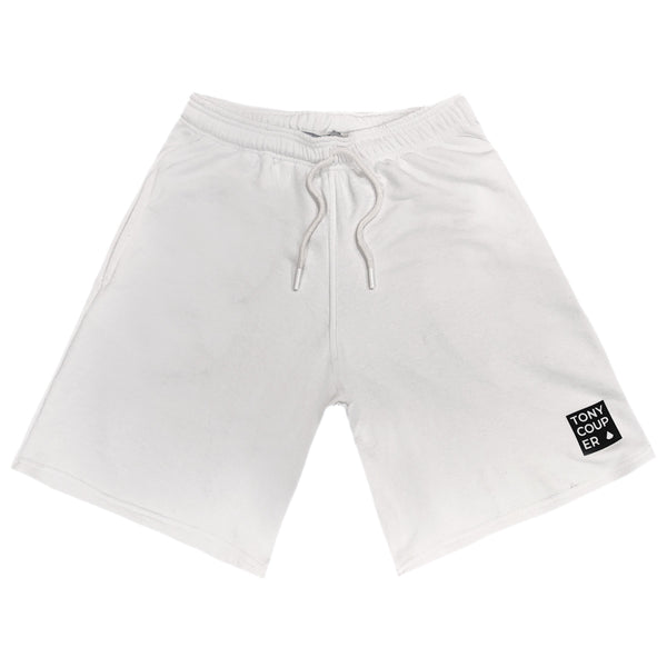 Tony couper - V23/17 - black logo shorts - white