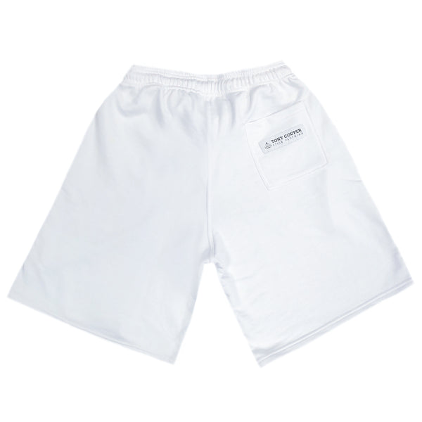 Tony couper - V23/18 - silver logo shorts - white